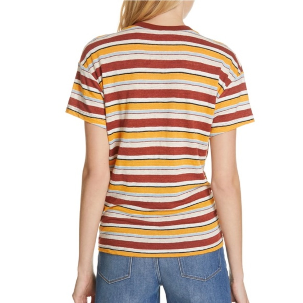 FRAME Wear Thin Striped Tee Sunrise Multi - Picture 5 of 16